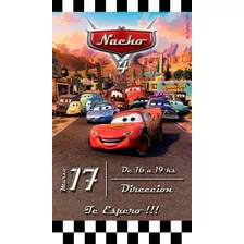 Invitación Digital Tarjeta Cars Rayo Mcqueen Para Whatsapp