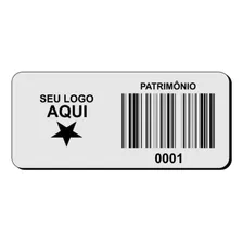 500 Etiqueta Patrimonial Bens Patrimônios Logistica 20x45mm