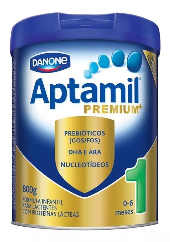 Fórmula Infantil Em Pó Sem Glúten Danone Aptamil Premium 1  Em Lata De 800g - 0  A  6 Meses
