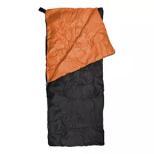 Saco De Dormir Bugy Envelope Camping - Nautika Cor Preto E Laranja