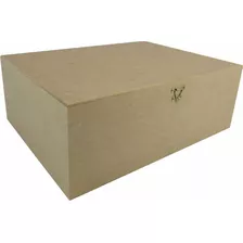 Caixa Organizadora Lisa 40x30x15 Cm Dobradiça E Fecho Mdf