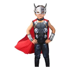 Fantasia Infantil Premium Marvel Thor Com Mascara Luxuosa