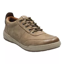 Zapatilla Cuero Hombre Draper Café Hush Puppies