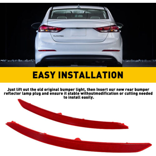 For 17 18 Hyundai Elantra Rear Bumper Reflector Fog Ligh Aab Foto 6