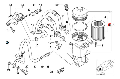 Filtro Aceite Bmw E39 540i Repuesto Foto 2
