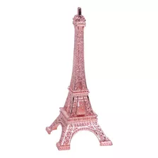 Enfeite Torre Eiffel Paris Miniatura 10cm Decoracao Novidade Cor Rosa