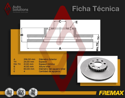 2 Discos De Freno (d) Chevrolet Astra 2002 2003 (256mm) 4b Foto 2