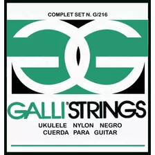 Set De Cuerdas Para Cuatro Galli Strings Negras / Un Juego