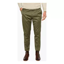 Pantalón De Vestir Liso Slim Lyon Verde Moller