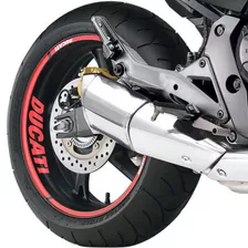 Friso Refletivo Para Roda Moto Ducati Hyperstrada Vermelho