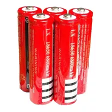 Pack 5 Baterias Recargables Modelo 18650 Para Linterna Led