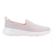 Tênis Skechers Go Walk Joy Feminino - Cinza E Coral