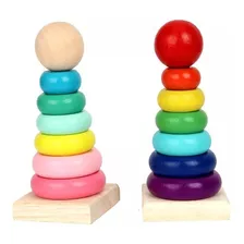 Juego Torre O Donas Apilable De 6 Colores Para Niños