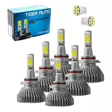 Kit 6 Lâmpadas Super Led Farol Alto Baixo Milha 6000k 