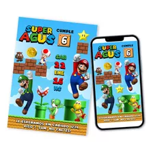 Kit Imprimible Super Mario Bros 100% Editable Candy Bar