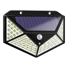 Luminária Solar 100 Led Com Sensor De Presença A Prova Dágua