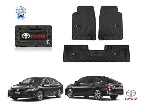 Tapetes Logo Toyota + Cajuela Yaris Sedan 2023 2024 2025 Foto 3