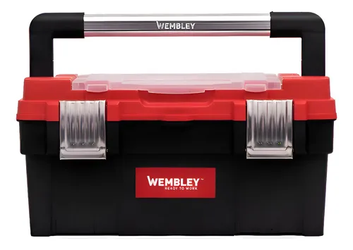 Caja Herramientas Wembley 21 Con Organizador 44x23x23 8368 Color Rojo