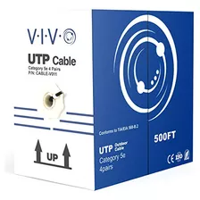 Cable Ethernet Cat5e, Cca Negro De 500 Pies A Granel, C...