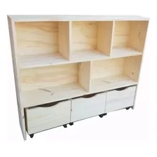 Juguetero Organizador Madera Pino Macizo