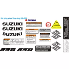 Calcomanias Suzuki Advertencia Dr 650