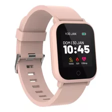 Smartwatch Multilaser Atrio Es437 L1 Bt5.0 - Rose Cor Da Caixa Rosa-claro Cor Da Pulseira Rosa Cor Do Bisel Rosa