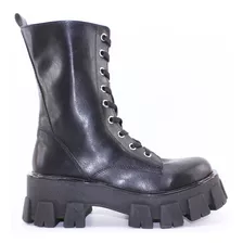 Botas Borcegos Acordonados Caña Alta Plataforma Cara Cshoes