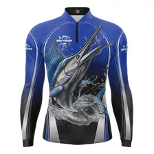 Camiseta De Pesca Marlim Peixe De Mar Com Proteção Solar Uv