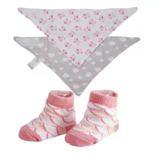 Set Combo 56 Bebe Ajuar Bandana+calcetin Baby Shower Rosa