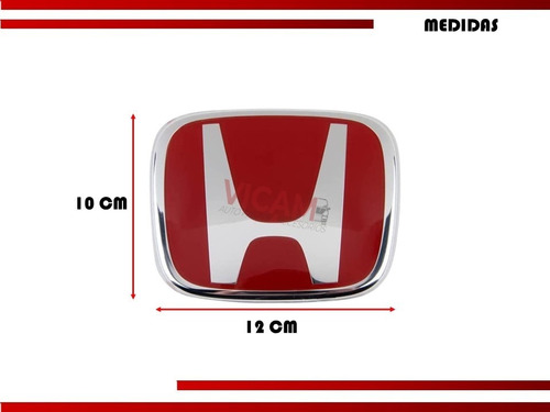 Emblema Para Parrilla Honda Accord 4p 2013-2015 Rojo Foto 5