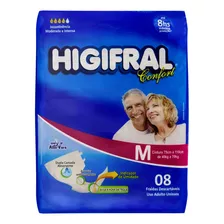 Fraldas Para Adultos Descartáveis Higifral Confort M X 8 U