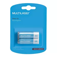 Pilhas Aa Recarregáveis 2500mah 2 Unidades Multilaser Cb053