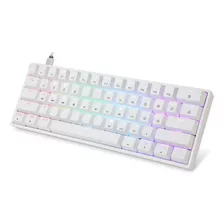 Teclado Mecánico Rgb Skyloong Sk61 Switch Gat Brown - Blanco