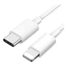 Cable Compatible Para iPhone 7, 8 X, Xr, Xs, 11, 11pro, Tipo C, Blanco