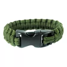 Pulseira Sobrevivência Camping Com Apito Treme Terra Verde