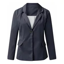 Blazer Mujer Entallado - Gris Oscuro