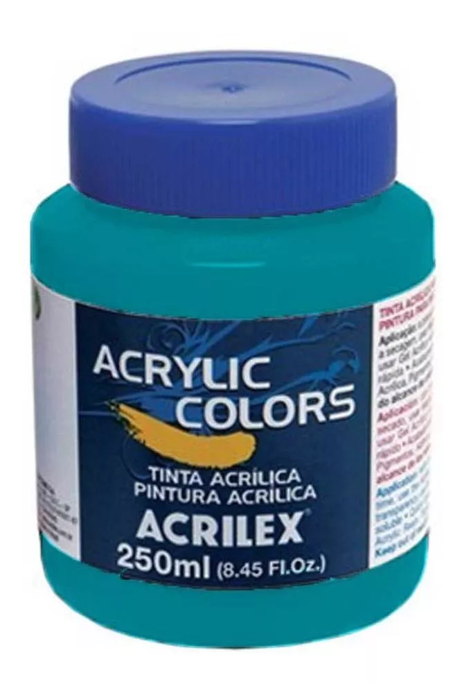 Tinta Acrílica P/ Tela 250ml Azul Turquesa 363 Acrillex