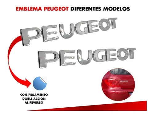 Emblema Para Cajuela Peugeot Varios Modelos Foto 3