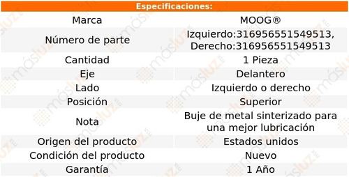 1_ Rotula Horquilla Delantera Sup Slx 1996/1999 Moog Foto 2