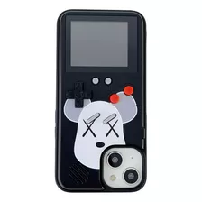 Caso Game Boy Com Bearbrick Tela Colorida Para iPhone 14