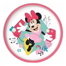 Plato Playo Infantil Escolar Bicolor Antideslizante Premium Color Minnie Minnie