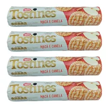 Biscoito Maçã E Canela Tostines Kit Com 4 Unidades De 160g