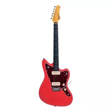 Guitarra Elétrica Tagima Tw Series Tw-61 Juaguar De Choupo 1986 Party Red Poliuretano Com Diapasão De Madeira Técnica