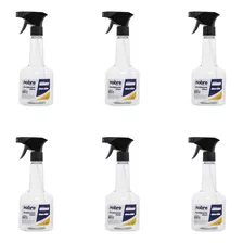 Kit 6 Pulverizador Borrifador Spray 500 Ml Transparente