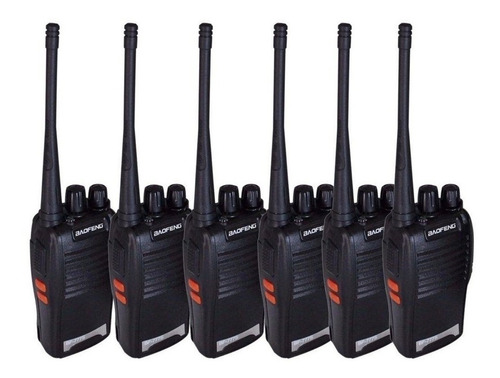 Kit 6 Radios Comunicador Baofeng 777s Profissional Ht Uhf 