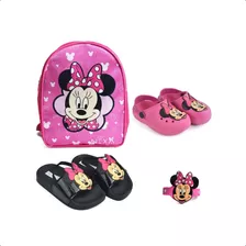 Chinelo Infantil Babuche Kit Menino Menina Personagem Bolsa