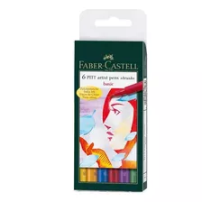 Marcadores Faber Castell Pitt Artist Brush Basicos Set X 6