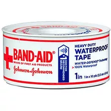 Band-aid Cinta Impermeable Resistente De 1 Pulgada X 10 Yar.