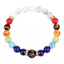 Pulsera Yoga 7 Chakras Volcanica Curativa De Energias