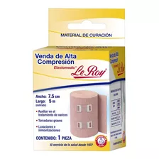 Venda De Alta Compresión 7.5cmx5m Elastomedic Leroy